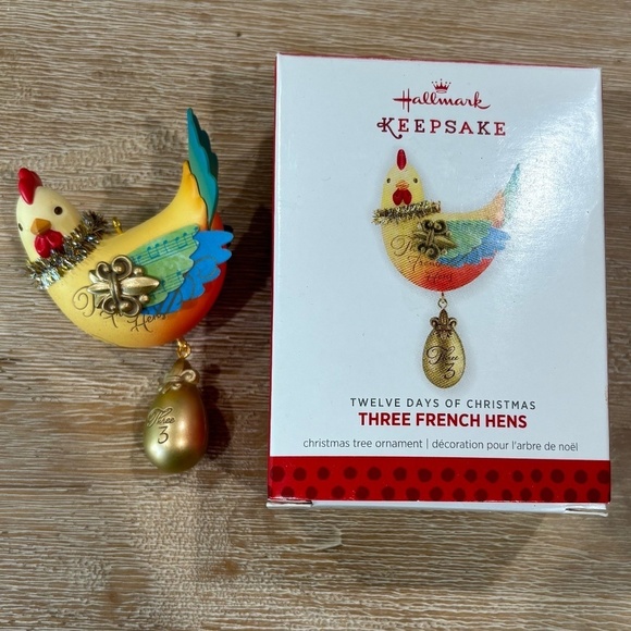 Hallmark Keepsake Three French Hens Christmas Ornament, Collectible - Picture 4 of 5